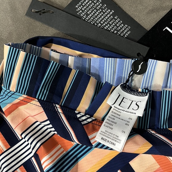 Jets NWT hi rise swimsuit bottoms Australia ruffles at waist with belt - Picture 2 of 5